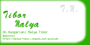 tibor malya business card